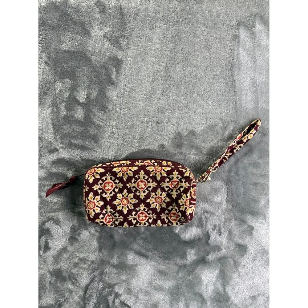 Vera Bradley All in One Wristlet Women's Small Burgundy Removable Wrist Strap